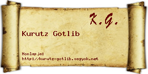 Kurutz Gotlib névjegykártya